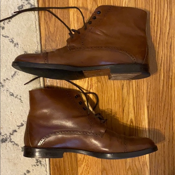 Handmade Spanish Leather Cap Toe Chukka Boots - Picture 4 of 7